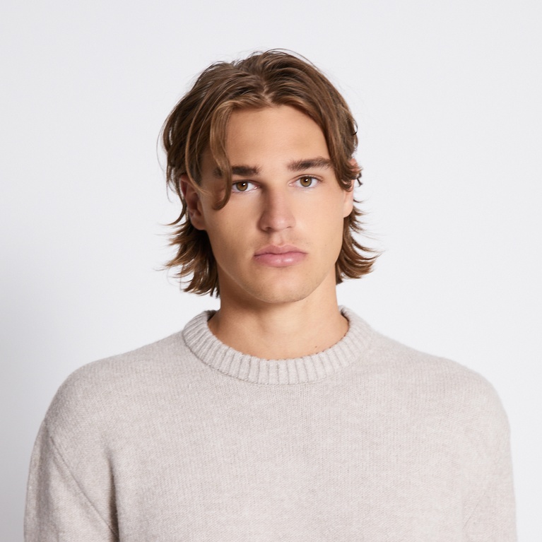 Knit sweater "River" Beige Melange